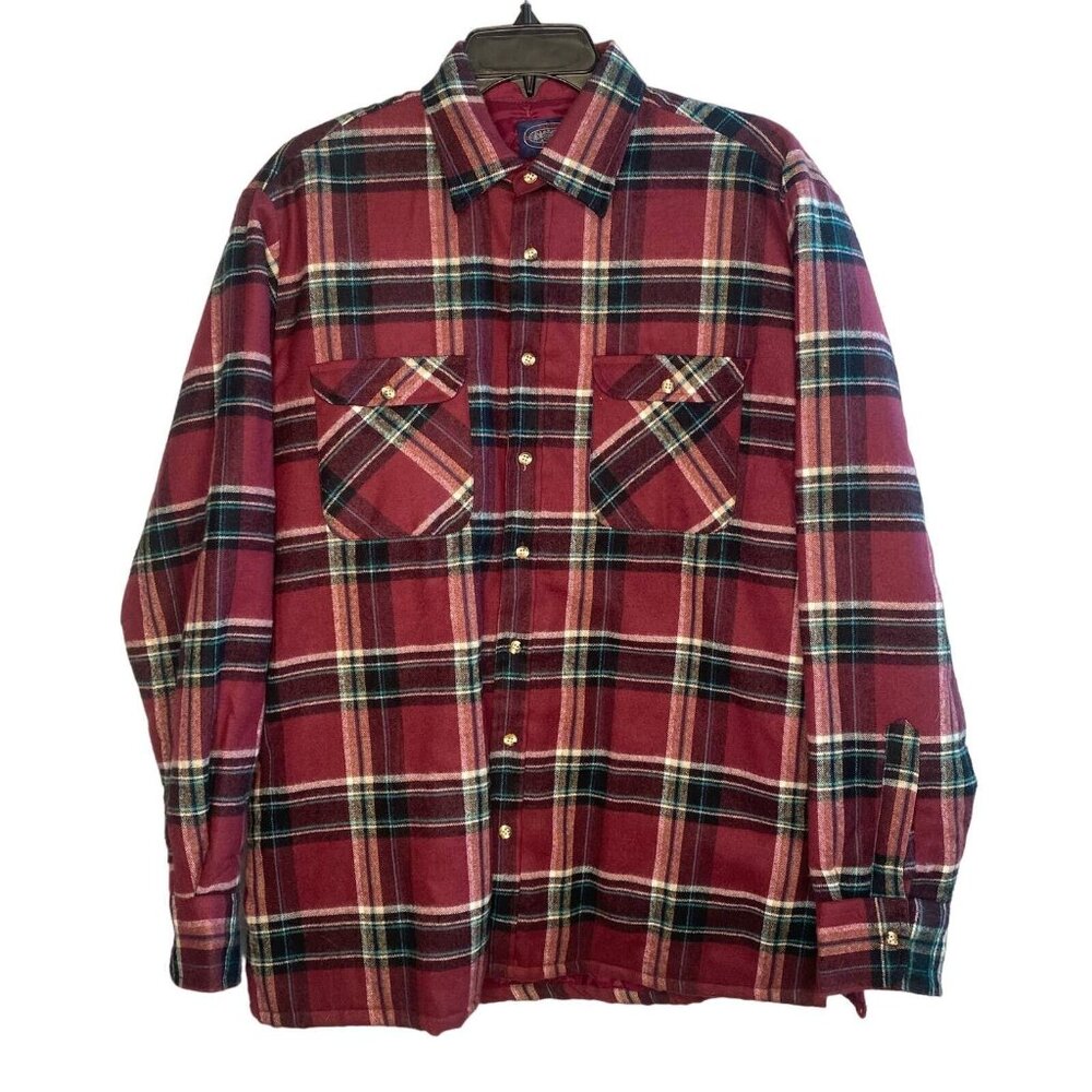 Alpine Trail mens button down light weight lined jacket shacket size Medium